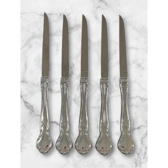 Vintage Carvel Hall Steak Knives Set of 5 Made In USA Dinner Knives Stainless